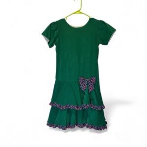 Glorimont Green Dress with Plaid Bow size 12